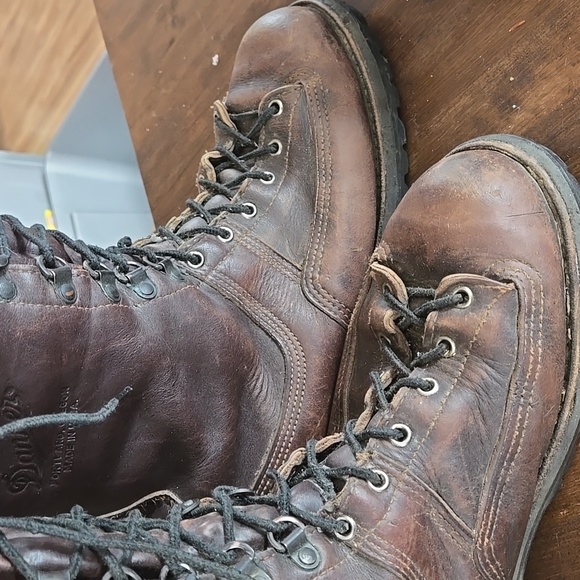 Danner Brown Leather Boots Grunge Ready Leather Old School 10.5 Mens Work Boot - Picture 7 of 11